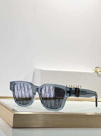 Colestore Dior Oblique S1I Transparent Black Square Sunglasses 