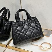 	 Colestore Dior Medium Dior Toujours Bag Black Macrocannage Calfskin 28.5x19x21cm - 5