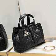 	 Colestore Dior Medium Dior Toujours Bag Black Macrocannage Calfskin 28.5x19x21cm - 6