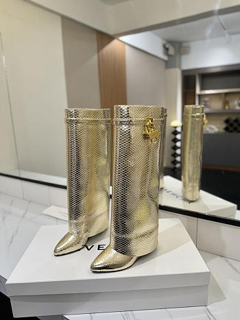 Colestore Givenchy Shark Lock in Gold Boots