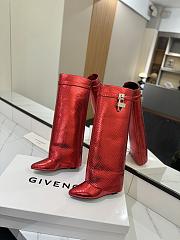 Colestore Givenchy Shark Lock in Python Red Boots - 5
