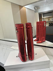 Colestore Givenchy Shark Lock in Python Red Boots - 3
