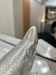 Colestore Givenchy Shark Lock in Python Silver Boots - 3