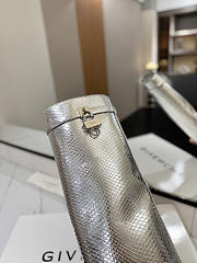 Colestore Givenchy Shark Lock in Python Silver Boots - 2