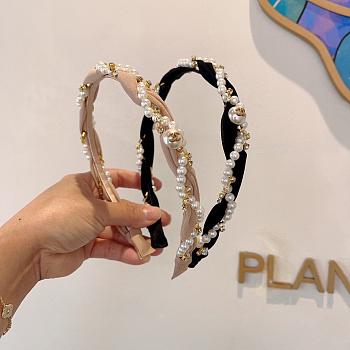 Colestore Chanel Pearl-Embellished Headband