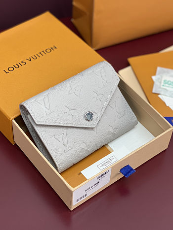 Colestore Louis Vuitton Victorine Monogram Empreinte Mist Grey Wallet 12 x 9.5 x 1.5cm