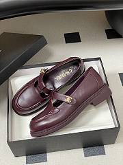 Colestore Chanel Moccasins Shoes Calfskin Burgundy - 2