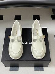 Colestore Chanel Moccasins Shoes Calfskin White - 5