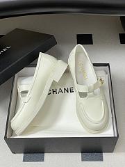Colestore Chanel Moccasins Shoes Calfskin White - 3