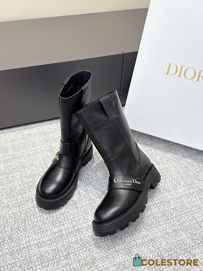 Colestore Dior D-Quest Boot Black Grained Calfskin - 1