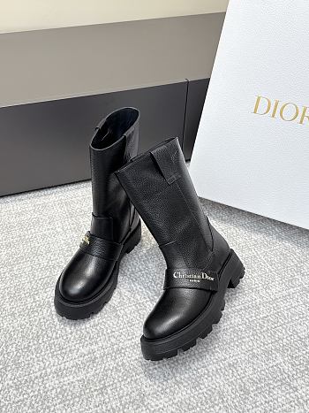 Colestore Dior D-Quest Boot Black Grained Calfskin