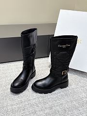 Colestore Dior D-Town Boot Black Calfskin and Nylon with Embroidered Cannage Motif - 5