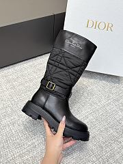 Colestore Dior D-Town Boot Black Calfskin and Nylon with Embroidered Cannage Motif - 3
