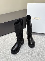 Colestore Dior D-Town Boot Black Calfskin and Nylon with Embroidered Cannage Motif - 2