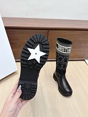 Colestore Dior D-Major Boot Black and White Cannage Tweed and Black Calfskin - 6