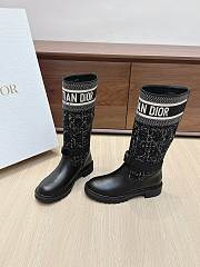Colestore Dior D-Major Boot Black and White Cannage Tweed and Black Calfskin - 4