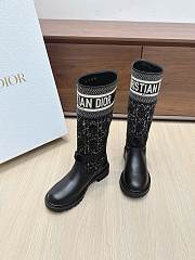 Colestore Dior D-Major Boot Black and White Cannage Tweed and Black Calfskin - 2