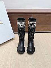 Colestore Dior D-Major Boot Black and White Cannage Tweed and Black Calfskin - 3