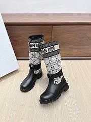 Colestore Dior D-Major Boot Beige and Black Cannage Tweed and Black Calfskin - 1