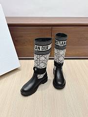 Colestore Dior D-Major Boot Beige and Black Cannage Tweed and Black Calfskin - 6
