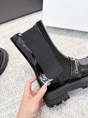 Colestore Dior D-Quest Ankle Boot Black Patent Calfskin  - 4