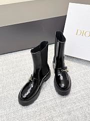 Colestore Dior D-Quest Ankle Boot Black Patent Calfskin  - 3