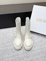 Colestore Dior D-Quest Ankle Boot White Calfskin  - 2