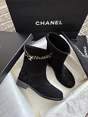 Colestore Chanel Black Suede Ankle Boots - 6