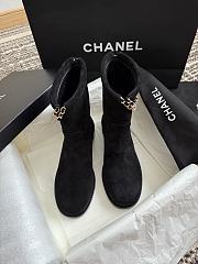 Colestore Chanel Black Suede Ankle Boots - 5