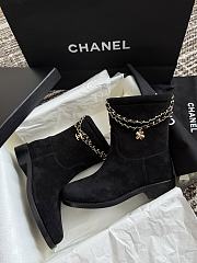 Colestore Chanel Black Suede Ankle Boots - 4