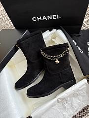 Colestore Chanel Black Suede Ankle Boots - 3