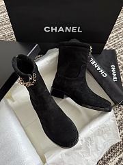 Colestore Chanel Black Suede Ankle Boots - 2