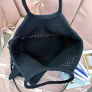 Colestore Miu Miu Ivy Cotton Mesh Bag Black 28x26x12.5cm - 4