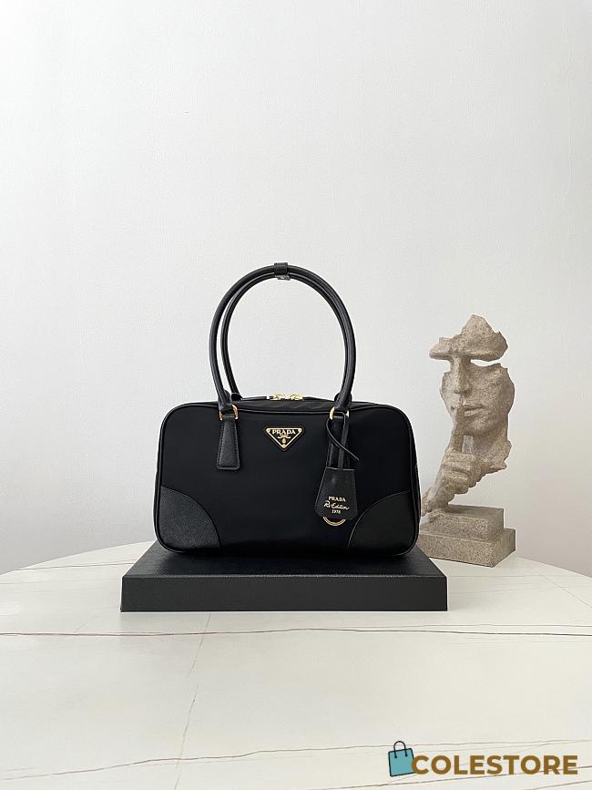 Colestore Prada Re-Edition 1978 Medium Re-Nylon and Saffiano Leather Two-handle Bag Black 30×17.5×9cm - 1