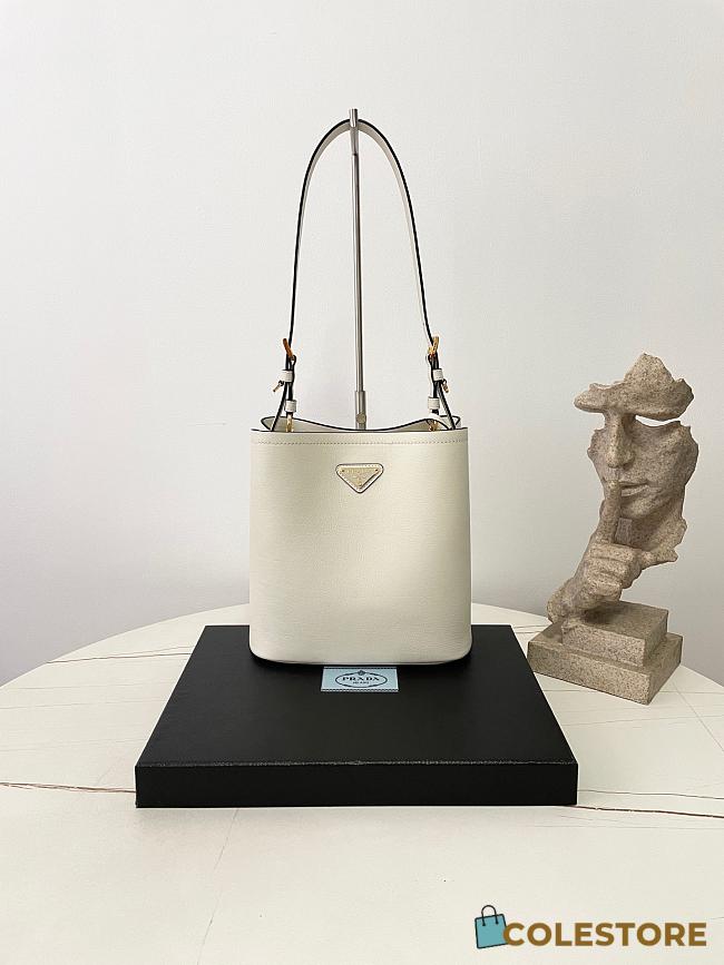 Colestore Prada Medium Leather Bag White 21.5×22.5×13cm - 1