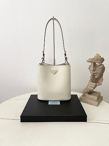 Colestore Prada Medium Leather Bag White 21.5×22.5×13cm