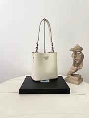 Colestore Prada Medium Leather Bag White 21.5×22.5×13cm - 6