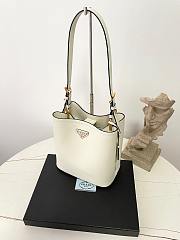 Colestore Prada Medium Leather Bag White 21.5×22.5×13cm - 3