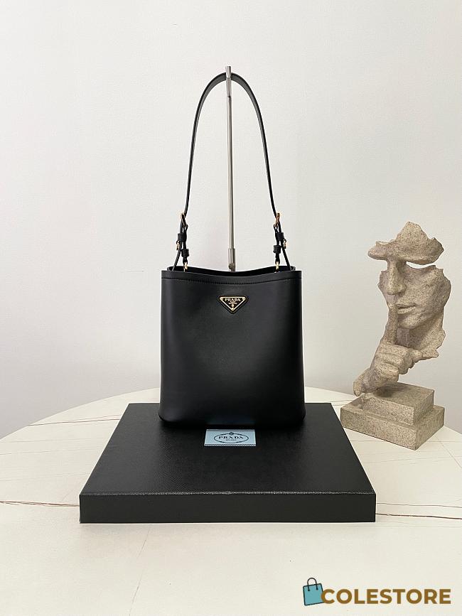 Colestore Prada Medium Leather Bag Black 21.5×22.5×13cm - 1