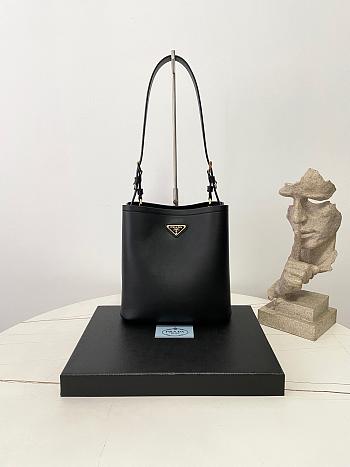 Colestore Prada Medium Leather Bag Black 21.5×22.5×13cm
