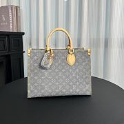 Colestore Louis Vuitton OnTheGo MM Monogram Denim Grey 32×26×15cm - 1