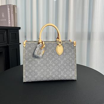 Colestore Louis Vuitton OnTheGo MM Monogram Denim Grey 32×26×15cm
