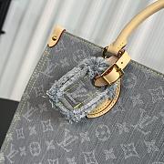 Colestore Louis Vuitton OnTheGo MM Monogram Denim Grey 32×26×15cm - 6