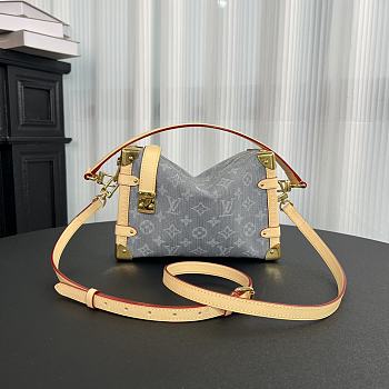 Colestore Louis Vuitton Side Trunk MM Grey Denim 23.5×16×8.5cm
