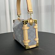 Colestore Louis Vuitton Side Trunk MM Grey Denim 23.5×16×8.5cm - 4