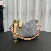 Colestore Louis Vuitton Side Trunk MM Grey Denim 23.5×16×8.5cm - 3