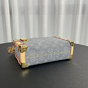 Colestore Louis Vuitton Side Trunk MM Grey Denim 23.5×16×8.5cm - 2