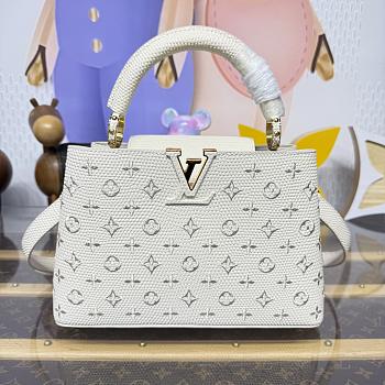 Colestore Louis Vuitton Capucines BB BRODERIE ANGLAISE White 27 x 18 x 9 cm