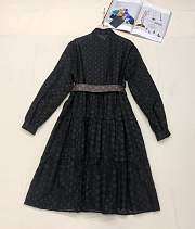 Colestore Louis Vuitton Monogram Sheer Long-Sleeve Shirt Dress in Black - 4