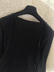 Colestore Chanel Sweetheart Neck Bow Tie Mid-Sleeve Top - 2